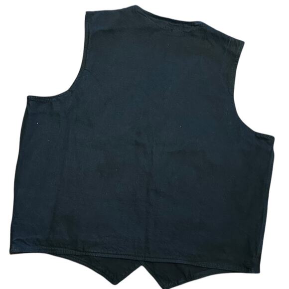 Milwaukee Performance Bikers Black Denim Snap Closure Vest Mens 5XL - Picture 2 of 5